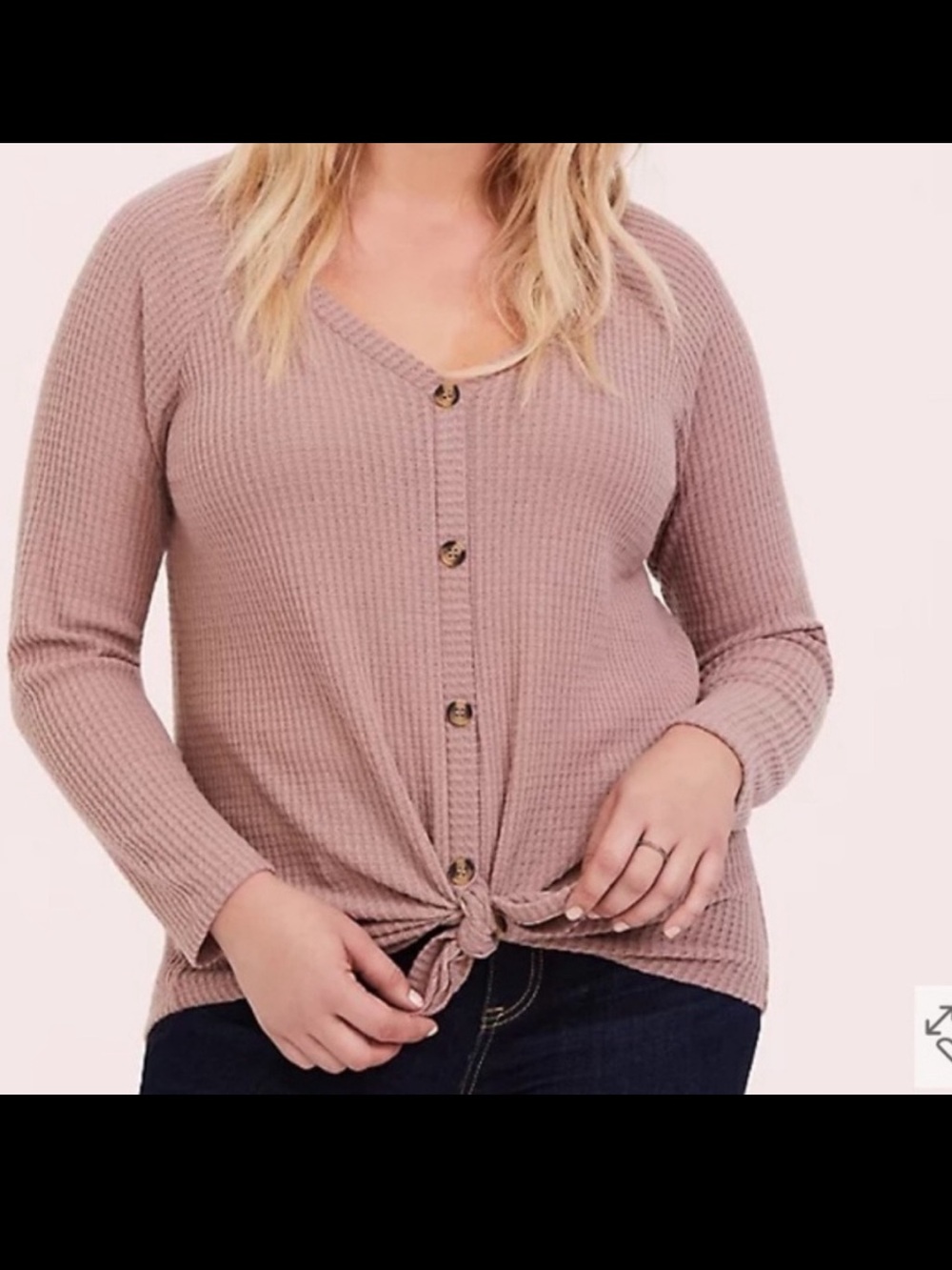 Torrid Pink Waffle Knit Top